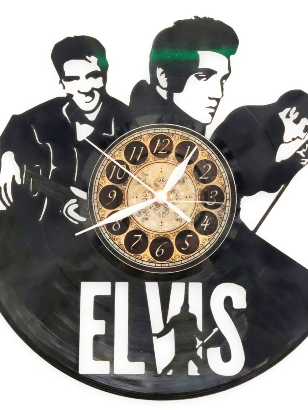 Elvis vinyl record clock
